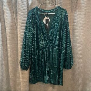boohoo sequin romper never worn!